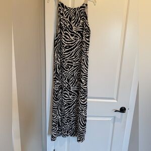 ASOS Black and White Zebra Print Maxi Dress